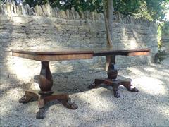 2 Pedestal Antique DIning Table 23½ each section 48d 70½w _2.JPG